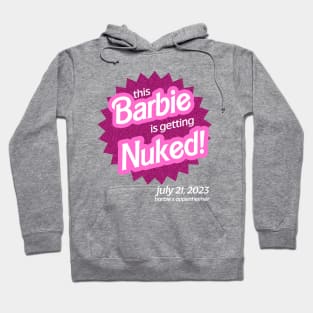 Barbie v Oppenheimer movie Hoodie